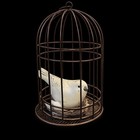 Vintage Style Bird Cage Decor W  Ceramic Bird Nest Eggs Rustic Farmhouse 6 Inch