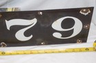 Nycta Nyc New York City Subway C1950 Porcelain Train Number Plate Sign