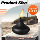 4 Pack Metal Table Top Torches  24 5oz Citronella Torches For Outside refillable