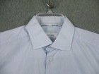 Eton Shirt Mens 16 5 42 Blue White Pinstripe Contemporary Fit Dress Cotton