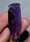 Old Chinese Hongshan Culture Purple Crystal Carved Cicada Insect Amulet Pendant