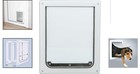 Durable White 2-way Locking Dog Door For Small-medium Pets - Easy Installation