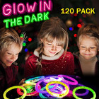 40 Pcs Led Glow Sticks Bracelets Glow In The Dark Party Supplies  Light Up Brace