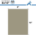   Pack Of 50  Uncut 8x10 Mat Boards  Assorted Colors  4-ply Thickness Matboard G