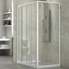 Slide Shower Box 2 Sides Clear Crystal 120x80   Porcelain Plate