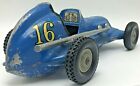 Vintage Roy Cox Thimble Drome Champion Tether Race Car No Engine Blue Number 16