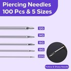 100pcs Piercing Needles Mixed - Usiriy 20g 18g 16g 14g 12g Ear Nose 