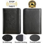 Passport Holder Cover Wallet Travel Essentials Rfid Blocking Leather Card Cas   
