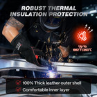 Arccaptain 16  Mig Tig Welding Gloves Leather Protective Heat Resistant 662  f Us