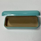Tiffany   Co Womens Eyeglass Case Blue Teal Hard Clamshell Glasses Storage