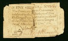 North Carolina 1771 Ad Colonial Continental Currency Bank Note 5s Nc-137 Pcgs 25