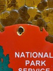 Vintage National Park Service Porcelain Sign Old Forest Ranger Station Arrowhead