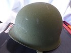 Korean Era Us Army Rear Seam Swivel Bale Steel M-1 Helmet W  Liner - Free Ship