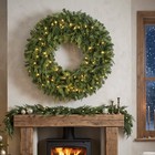 48  Prelit Christmas Wreath  Cedar Wreath With Leds  8 Modes