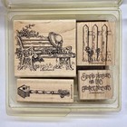 Stampin Up Lot Of 130  Wood Mounted Rubber Stamps Flowers Nature Seasons Retired