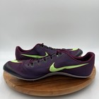 Size 13 Nike Mens Zoom 400 Purple lime Track field Spikes Shoes Racing sprinting