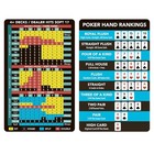 Reversible Poker   Blackjack Strategy Card     2-in-1 1 0 Strategy   Poker Hand