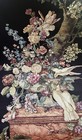 Fabris Giuliana Venezia Italian Woven Jacquard Tapestry Wall Hanging W rod Vtg