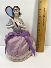 Antique 7-1 4  Porcelain Half Doll With Tennis Racket Pin Cushion Excellent Cond