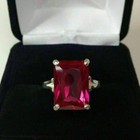 7 00 Ct Emerald Natural Ruby Diamond Engagement Ring 14k Solid White Gold Sz 7