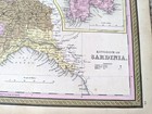 Sardinia Italy Map 1849 Vintage Original Antique Mitchell Atlas 14  X 17 5 