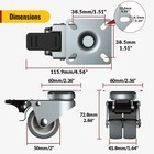 2 Inch Swivel Caster Wheels Set Of 4 Total Capacity 880 Lbs Heavy Duty Casters F