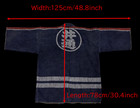 Japanese Antique Boro Indigo Edo Sashiko Firefighter s Coat Hanten Jacket  1