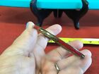 Vintage Chinese Brass   Enamel Cloisonn   Bangle Bracelet Asian Red Cinnabar Cool