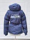 Rare Seattle Seahawks Reebok Thick Warm  Hooded Coat Jacket Women s Medium M