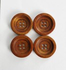 Vintage 4-hole Wood Buttons 2 Sizes Suitable For Coats   Jackets 8 Pcs 