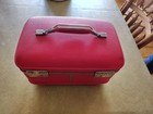 Vintage American Tourister Brand Red Train Case Cosmetic Travel 