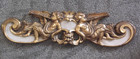 Antique French Baroque Cherub Doorway window Pediment 19th C  Gold Gilt
