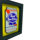 Pabst Blue Ribbon Beer 3d Art Pbr Decor Bar Artwork Print Man Cave Sign Gift