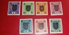 Western Ukraine 1919 Zunr Trident Overprints Lot Of 7 Mh Third Stanyslaviv Issue