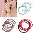 Colored Glass Beaded Bracelet Women s Retro Fashion Stacked Bracelet Jewelry