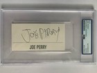 Joe Perry Hand Signed 2x4 Cut Signature      Aerosmith Guitarist     Psa Slabbed