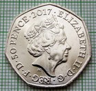 Great Britain 2017 50 Pence  Peter Rabbit  Beatrix Potter Tales Series  Unc