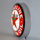 Texaco Back Lit Led Garage Wall Lamp Gas Motor Oil  Pump Globe Opti Neon Sign
