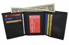 Mens Trifold Wallet Genuine Leather Card Case Id Window Billfold New