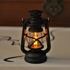 Dollhouse Mini Retro Led Lantern Glowing Oil Lamp Simulation Miniature Night