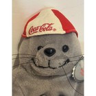 Vintage 1997 Coca-cola Seal In Baseball Cap Bean Bag Plush 0107 Grey 6 