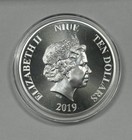 2019 Niue High Relief Roaring Lion 5 Oz Silver Coin - 1000 Mintage Serial