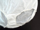 Vintage 1970s Jc Penny White Sheer Nylon Granny Panties New Tags 44 Ruffle Lace