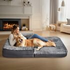 Xxl Human-size Dog Bed Calming Pet Sofa Orthopedic Sponge Base Ultra-soft Cover
