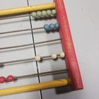 Vtg Rainbow Wooden Bead Abacus Child s Math Counting Toy  r 