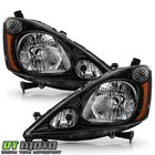 For 2009-2014 Honda Fit Black Housing Headlights Headlamps Pair Set Left right