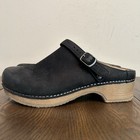 Dansko Clog Berry Womens Size 8 Black Burnished Nubuck Leather Comfort Shoe