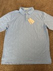 Nwt Peter Millar Golf Polo Youth Xl 13-14 Blue Birds Summer Comfort Golfer Kids