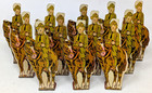 Vintage Marx Soldiers Of Fortune Tin Shooting Gallery Target Standees Toy 33 Lot