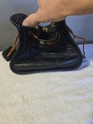 Vintage 1950s 1960s Western Tooled Leather Floral Design Stirrup Bag Purse